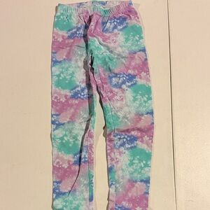 Cat & Jack Girls Tie-Dye Pastel Leggings - Pink, Blue, Teal
